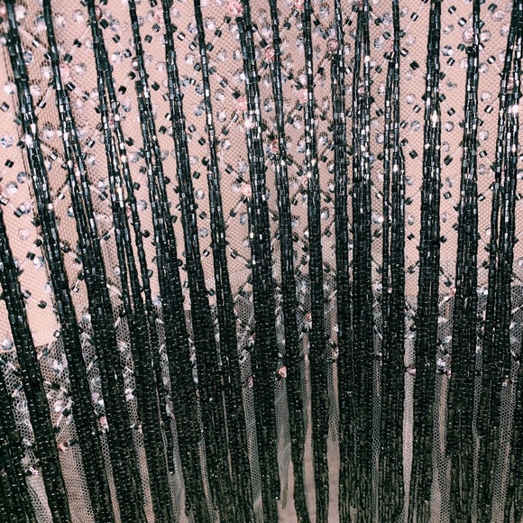 Pamella Roland Sequin fringe hem sheath dress - Picture 3 of 7